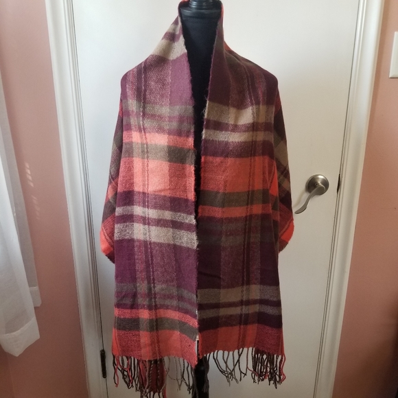 Collectioneighteen Plaid Pumpkin Spice Scarf - Picture 2 of 6